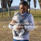 Beco Gemini Baby Carrier from Newborn to Toddler - Certified Ergonomic Newborn Baby Carrier for Infants and Children of 7-35 lbs - M Shape, Adjustable Seat, Breathable 3D Mesh (Cool Dark Grey)