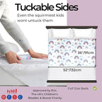 Hygge Sheets®Potty Training Pee Pads for Kids, Toddlers - 100% Waterproof, Non Slip Bed Wetting Pad for Full Size Beds - Washable, Reusable Mattress & Sheet Protector - Rainbow