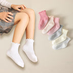 6 Pairs Toddler Ruffle Socks for Girls Baby Grip Socks Non Slip Socks Cute Grippy Frilly