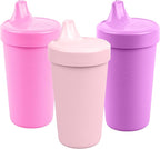 Re-Play Sippy Cups for Toddlers - 10 Oz. Reusable Spill Proof Cups for Kids, Dishwasher/Microwave Safe - Made in USA - Set of 3-3.13" x 6.25" - Princess