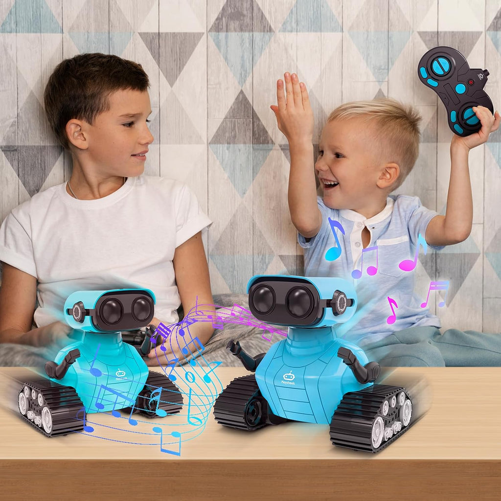 Robot Toy - Rechargeable Emo RC Robot with Auto-Demo for Kids, Age 3+ - Blue