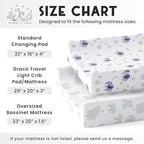 Baby Changing Pad Cover 2-Pack for Boys, Girls (Watercolor Elephant) - Premium Fitted Sheets Baby Diaper Changing Table Cover - Buttery Soft Cotton Blend