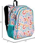 Wildkin 15-inch Kids Backpack – Durable, Padded, Adjustable for School & Travel - Confetti Peach