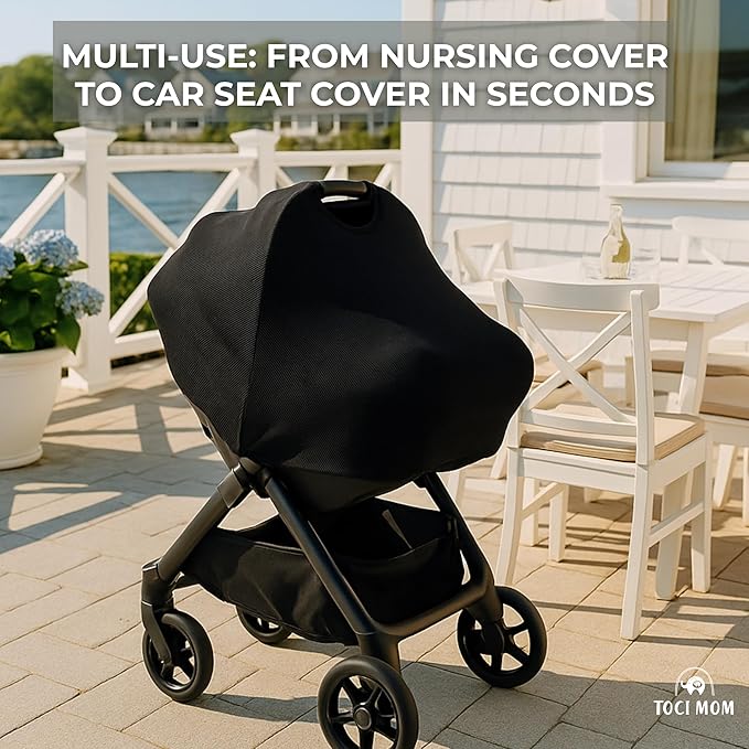 Breathable Nursing Cover Poncho – Stylish Multi-Use Breastfeeding Scarf, Car Seat Cover & Baby Blanket for Modern Moms