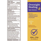 A+D Overnight Healing Diaper Rash Ointment - Soothes, Protects & Relieves Diaper Rash Overnight with Lavender & Colloidal Oatmeal - Healing Ointment for Red, Itchy, Irritated Skin - 15.2 oz Jar