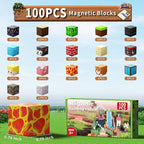 Magnetic Blocks, Magnetic Building Blocks, 3D Construction Build Toys, STEM Sensory Magnet Cubes (Multicolor-100PCS)