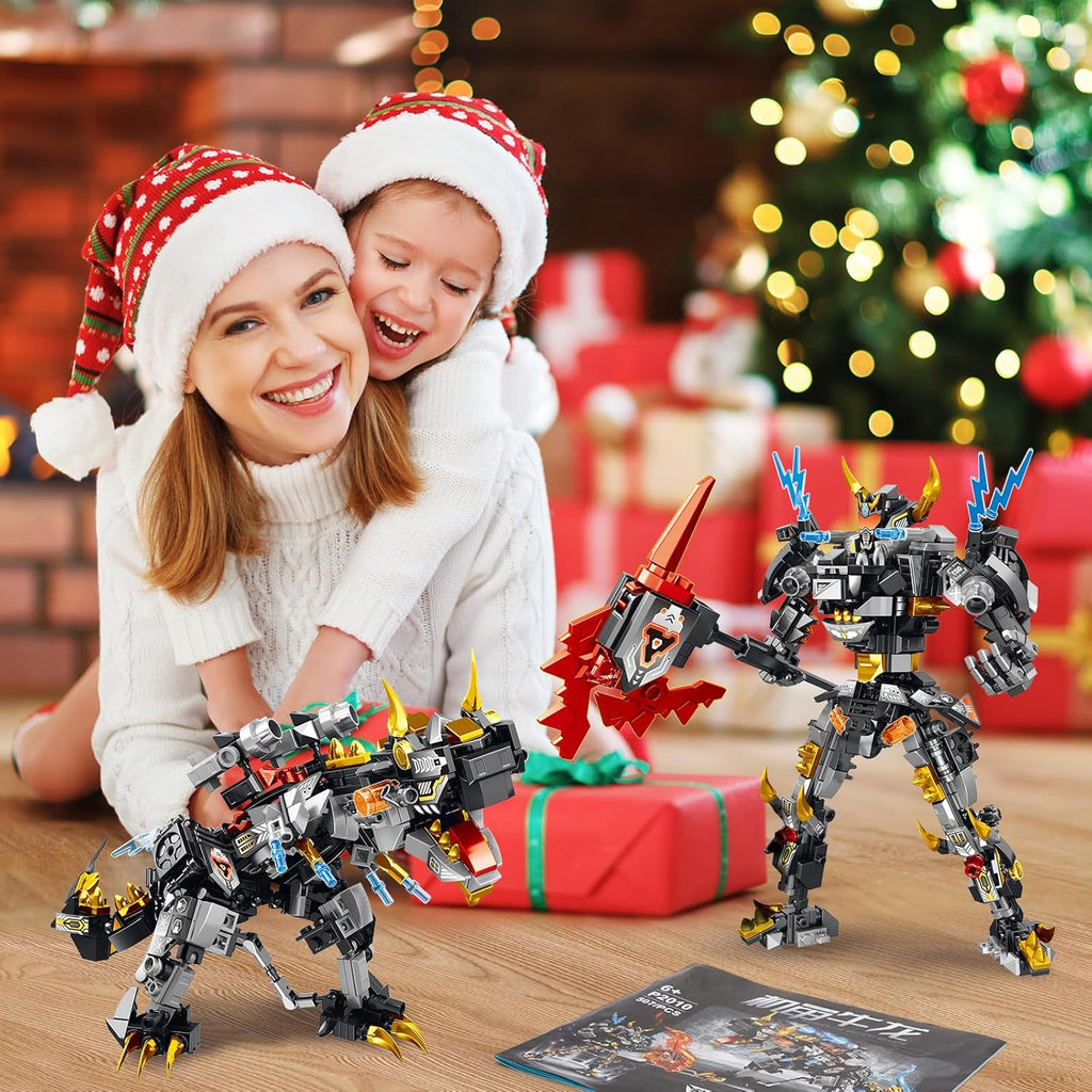 STEM 2 in 1 Carnotaurus Dinosaur Building Kits, Compatible with Dinosaur Set, Transforming Mech Robot Building Sets for Adults, Educational Gift Toy for Kids Boys 6-10 (507 PCS)