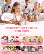 YLL Mini Karaoke Machine for Kids Adults: Portable Loud Speaker with 3 Wireless Microphones -Most Popular Birthday Party Gifts for Girls Boys 3, 4, 5, 6, 7, 8, 9, 10+ Year Old Toys Party (Pink-3 Mics)