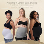 Maternity Belly Band - 4-Way Stretch Post Partum Belly Band For Lumbar & Back Support - Pregnancy Gifts for Moms