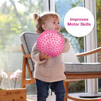 Edushape Sensory Ball for Baby - 7" Transparent Pink, Enhances Gross Motor Skills for Kids 6 Months & Up