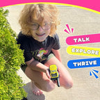 Wishouse Walkie Talkies for Kids Rechargeable with USB Charger 6000mAh Battery,Outdoor Camping Games with Flashlight Lanyard,Toys for Girls,Halloween Xmas Birthday Gift for Children 2 Pack Pink Purple