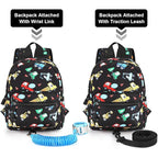 Accmor Toddler Harness Backpack Leash, Cute Excavator Kids Backpack with Anti Lost Wrist Link, Mini Child Backpack Wristband Tether Strap and Protection Leashes for Boys Aged 1-3 Years