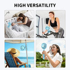 AMACOOL Battery Operated Stroller Fan Flexible Tripod Clip On Fan with 3 Speeds and Rotatable Handheld Personal Fans for Car Seat Crib Bike Treadmill (Blue)