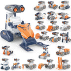 21-in-1 Education Solar Power Robot, STEM Toys for Ages 8-13, DIY Educational Science Building Toy, Solar or Battery Powered Robotic Set for Children Birthday with 210Pcs