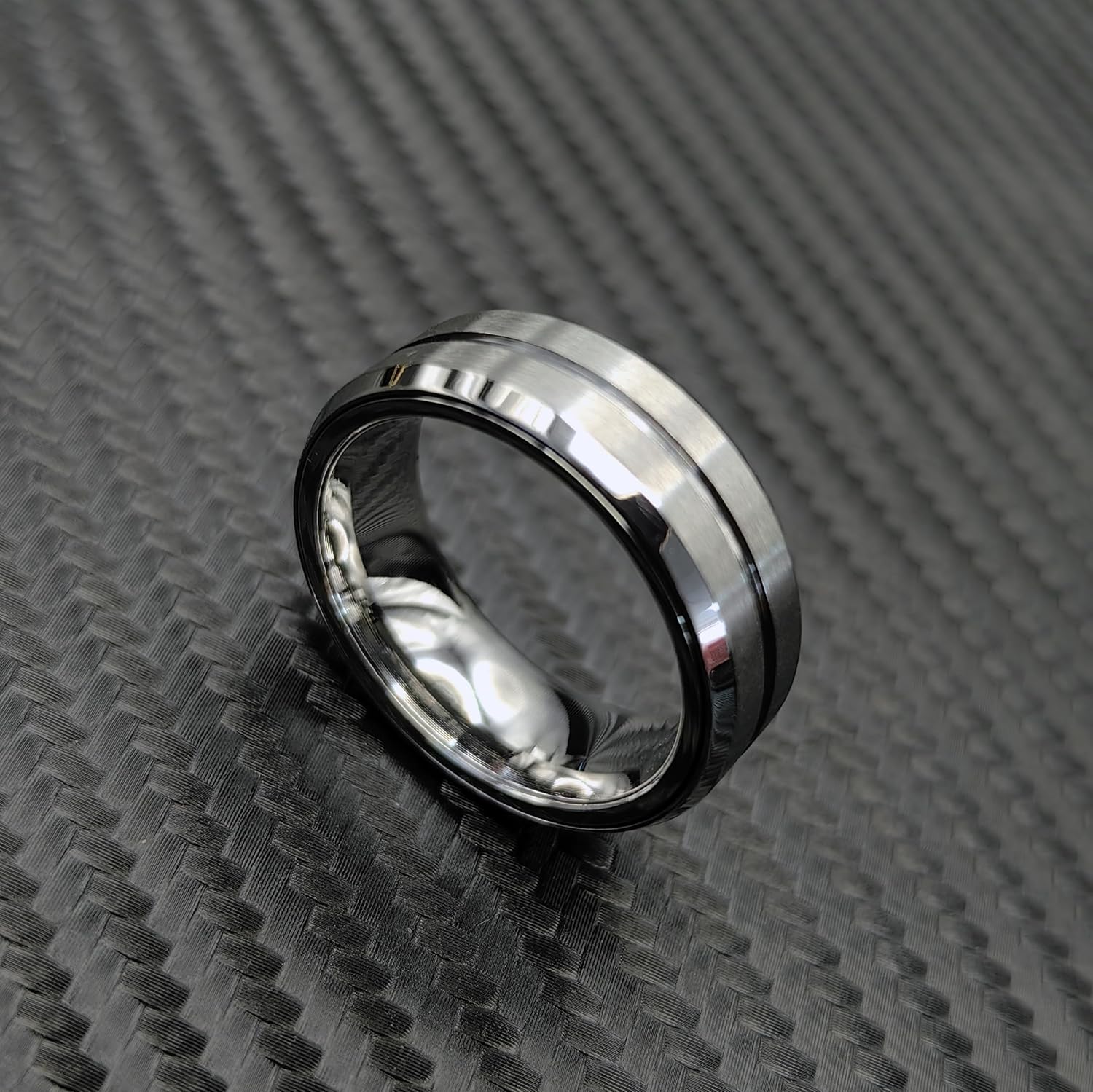 EDC Fidget Slider Fidget Toy Adult Stress Relief Metal Ratchet Ring Jewelry ADHD Recreational Fidget Toy Tactile Coin (Silvery, 9)