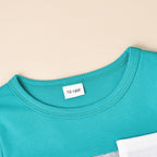 Baby Boy Clothes Toddler Boy Summer Outfits Short Sleeve Patchwork Top T-shirt & Pocket Pant Set 2 Piece 12 Months-4T