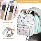Diaper Bag Backpack, Diaper Bags for Baby Girls Boys, Baby Bags for Moms Dads, Nappy Changing Bag with Insulated Pockets,Multi-functional Waterproof Backpack with Stroller straps-Berry White