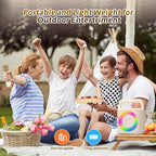 Karoke Machine with 2 Wireless Mics,Portable Karaoke Microphone Toys with Colorful Lights and Magic Voices for Camping Party, Birthday Gift for Boys Girls Teenages Adults