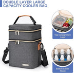 Breastmilk Cooler Bag with Ice Pack Fits 6 Baby Bottles Up to 9 Ounce