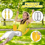 Swings Set - 2-Pack Suitable for Kids and Adults, Comes with Hooks & Chains, Perfect for Backyard