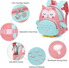 SUN EIGHT Preschool Backpack Toddler for Girls Animal Waterproof Kids Backpack 3D Cartoon School Bag for Baby Girl Boy 1-5 Years（Cute Owl）