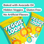Little Spoon Mac and Cheesy Veggie Loops, Chickpea and Carrot Snack, Baked Not Fried, Avocado Oil, Hidden Veggies, Tastier Snacks for Kids, 3g Protein, Gluten-Free, 4 Pack