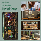 Book Nook Kit, 3D Wooden Puzzle Dollhouse Booknook, Gifts for Family, Lover (Down The Rabbit-Hole Alice in Wonderland)