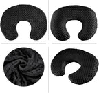 Nursing Pillow for Bottle and Breastfeeding, Ergonomic Comfort Nursing Essentials for Mom and Baby, Feeding Support Pillow with Removable Cover, Easier and Healthier Nursing (Black)