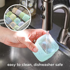 Olababy Clear Sense Silicone Storage Containers 4pk for Baby Food, Snacks, Formula, Puree, Sauce & More | Micro Plastic & BPA-Free | Daycare Essentials for Toddlers and Kids (Mint, 4 oz / 120 ml)