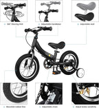 Balance Bike 2 in 1,The Dual Use of a Kids Balance Bike and Toddler Bike, for 2 3 4 5 6 7 Years Old -12 14 16 Inches with Training Theory, Brake, Pedal