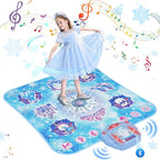 Dance Mat for 3-12 Year Old Girls, Frozen Toys Electronic Dance Pad with 8 Button & Wireless Bluetooth, Music Game Birthday for Kids Ages 3 4 5 6 7 8 9 10+