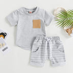 Mubineo Infant Toddler Baby Boy Summer T Shirt Shorts Outfits Short Sleeve Tee Tops Clothes Set