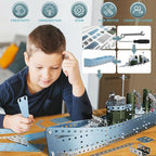 Lucky Doug Stem Building Projects Model Cruiser Ocean Ship Set, 504 Pieces Stem Project Building Toys for Kids Ages 8-12, Assembly Science Kit Toys Gifts for Boys Kids Girls 8 9 10 11 12-16 Years Old