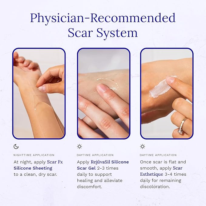 Rejuvaskin RejuvaSil Silicone Scar Gel, Scar Treatment for Surgical Scars, Burns, Keloids, Acne Scars on Face & Body, 0.33 ounce