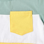 Baby Boy Clothes Toddler Boy Summer Outfits Short Sleeve Patchwork Top T-shirt & Pocket Pant Set 2 Piece 12 Months-4T