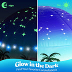 W&O Starlit Oasis with LED Lights & Sound – Glow-in-The-Dark Constellations for an Enchanting Stargazing Adventure – for Kids Ages 3-12 (Fan Not Included)