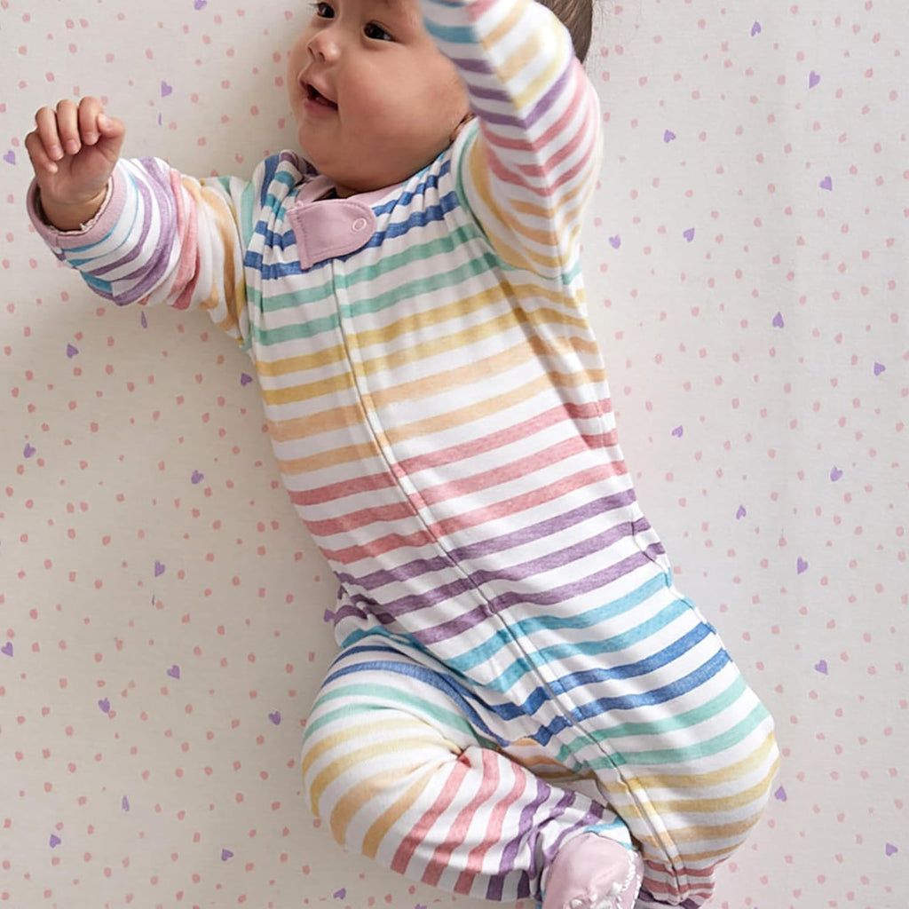 HonestBaby unisex-baby Fitted Crib Sheets Set Standard Mattress, 100% Organic Cotton Baby Boys, Girls, Neutral, 1 Pack - Light Blue, One Size