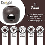 New & Improved - Door knob Baby Safety Cover - 5 Pack - Deter Little Kids from Opening Doors with A Child Proof Door Handle Lock - Driddle