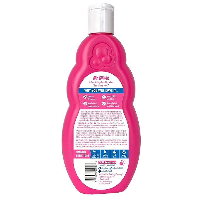 Mr. Bubble Original Bubble Bath - Great for Your Baby, Kids, and Adults - Hypoallergenic, Tear Free Bubble Bath Solution (2 Bottles, 16 fl oz Each)