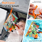 Jollybaby Baby Cloth Books, Touch & Feel Crinkle Soft Books, for Infants Babies, Toddler Early Educational Interactive Stroller Toys, Baby Girl & Boy Gift(Farm Tails)