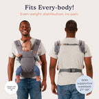 Beco Gemini Baby Carrier from Newborn to Toddler - Certified Ergonomic Newborn Baby Carrier for Infants and Children of 7-35 lbs - M Shape, Adjustable Seat, 100% Cotton (Carina Nebula)
