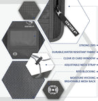 VENTURE 4TH Passport Holder Neck Wallet with RFID Blocking Nylon Lining - Hidden Neck Pouch for Travel (Gray)