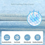 Amagoing Cooling Pregnancy Pillow for Sleeping, U Shaped Maternity Full Body Pillow for Women with Hip, Leg, Back Pain Support, Removable Cooling Cover Included (Light Blue)