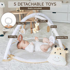 6-in-1 XL Play Mat & Play Gym, Baby Gym, Baby Activity Gym, Sensory Exploration and Motor Skill Development Toys (Sand)