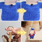 Clothes for 17cm Doll - Handmade Knitting Wool Graduation Gown, Premium Handcrafted Crochet Complete Dolls Clothes Outfit with Accessories (No Doll)