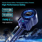 2 Pack Multifunctional Portable Stroller Fan 4 Speed 6600rpm High Speed Usb Rechargeable Personal Mini Handheld Fan Extended Tripod For Desktop Winding Kids Bed Treadmill Bike Golf Cart Outdoor Travel