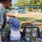 Breastmilk Cooler Bag with Ice Pack Fits 4 Baby Bottles Up to 9 Ounce Insulated Baby Bottle Bag Breast Milk Cooler on The Go with Strap Baby Bottle Cooler Bag for Nursing Mom Daycare or Travel