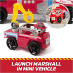 Paw Patrol Fire Rescue: Rapid Reload Fire Truck with Marshall Figure, Quick-Fire Launcher, Lights & Sounds, Kids Toys for Boys & Girls Ages 3 and Up