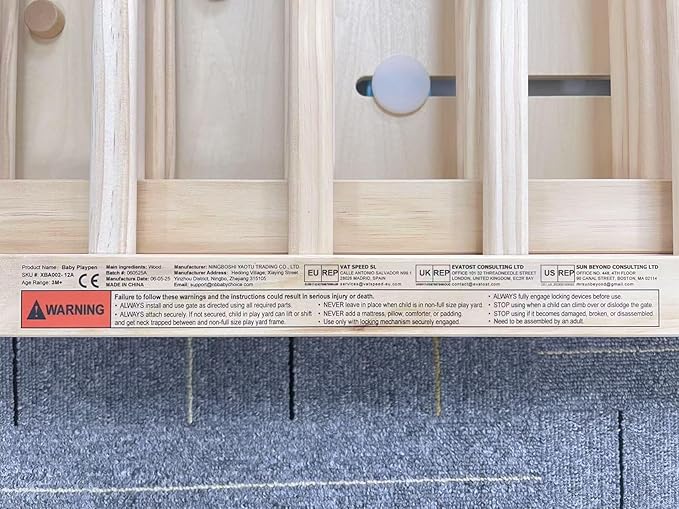 All-in-one Wood Baby Playpen with Door, Adjustable Wooden Play Fence with Dual-Sided Chalkboard, Whiteboard & Montessori Activity Toys, Expandable Activity Center Safe Playard for Babies 3M+