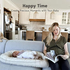 Infant Lounger, Baby Nest Cover for Baby Girls & Boys, Newborn Essentials for Baby 0-18+ Months, 100% Cotton Breathable (Brown, Cotton)